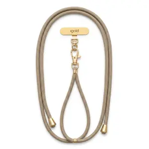 CellPhone Lanyard crossbody, Phone Accessory anti falling, easy carrying for All Phones, one premium iron, gold or silver tab, 360 tab rotation for max comfort