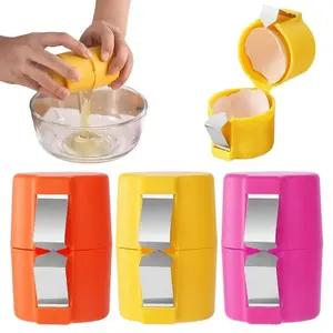 3PCS  Manual Egg Yolk Separator with Handle  Egg Shell Opener, Kitchen Gadgets, Egg Shell Cracker Metal Egg Shell Opener and Peeler  for Hard-Boiled Eggs Stainless Steel Egg Cutter Set Egg Shell Opener and Separator Set Egg Cracker Separator Tool