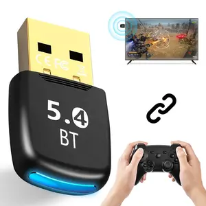 Wireless Audio USB Bluetooth Adapter Bluetooth 5.4 Dongle for PC Windows 11/10/8.1 Bluetooth Receiver /Transmitter for Keyboard/Mouse Speak