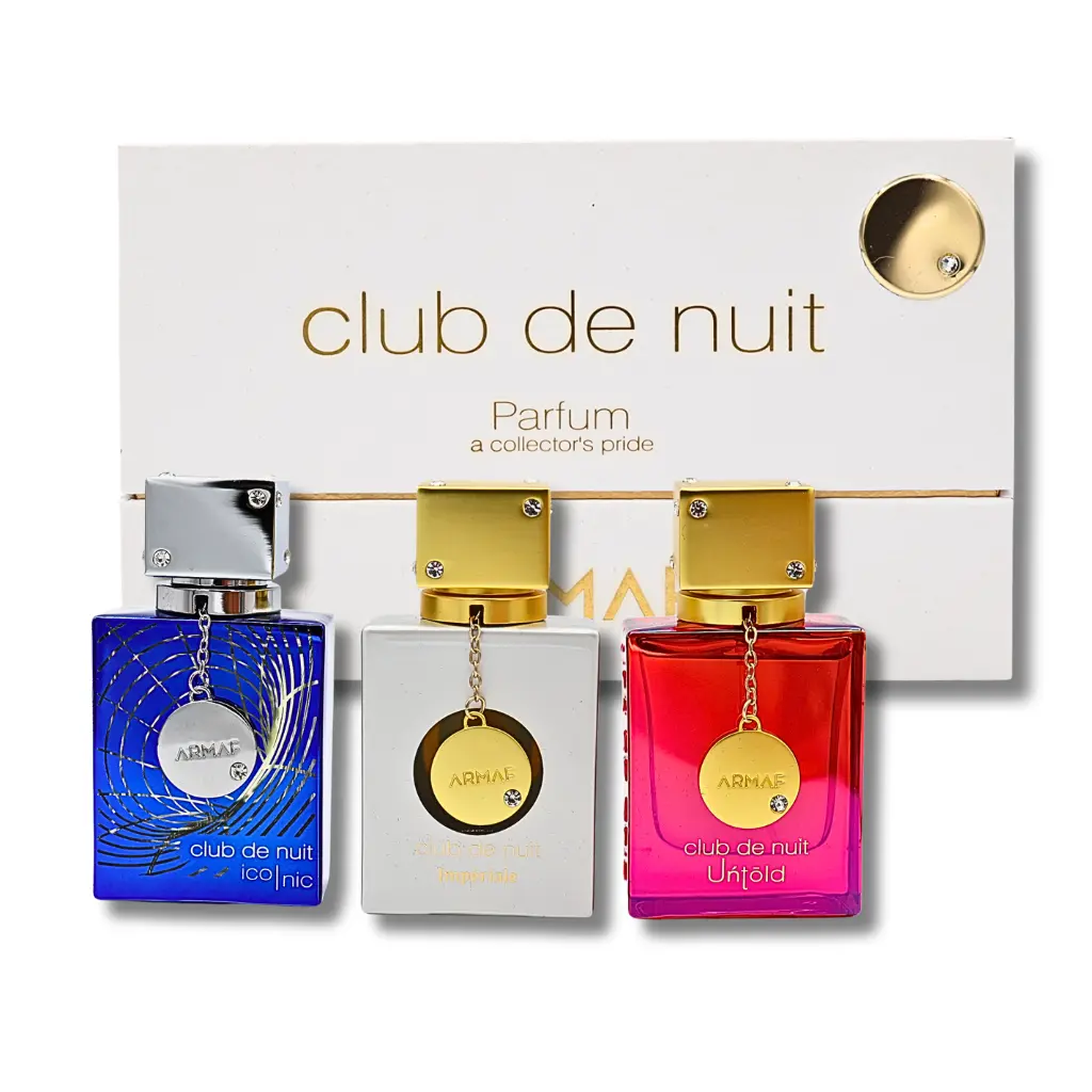 Armaf Unisex EDP Gift Set, 3-Piece Fragrance Collection with Untold, Iconic & Imperial, Find Your Signature Citrus Scent for Smelling Good, 3 x 1 fl oz Liquid Parfum for Adults, Signature Scent, Multi-Pack, Fresh Floral, Contains Alcohol, Coumarin