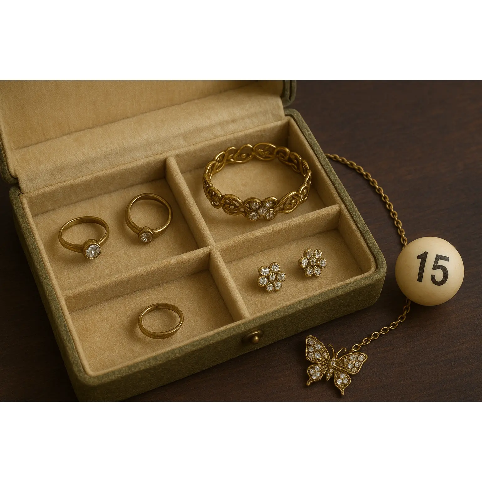 1 Ball & Bin Game Jewelry Pull