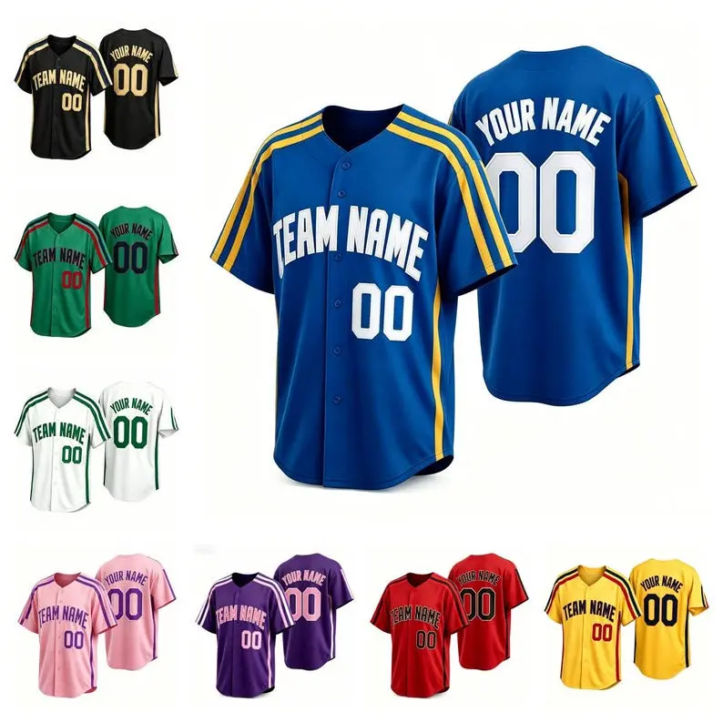 Custom Baseball Jersey Personalized Team Name and Number Baseball Jersey T-Shirt for Baseball Fans,Baseball Lovers,Men, Women