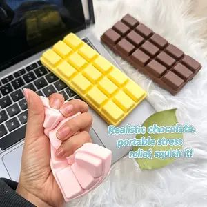Multi-Color Realistic Slow Bounce Chocolate Stress Ball, Anti-Stress Toy, Stress Relief Fidgeting, Super Soft Suction Finger Pop Balls, Office Stress Relief, Holiday Gift
