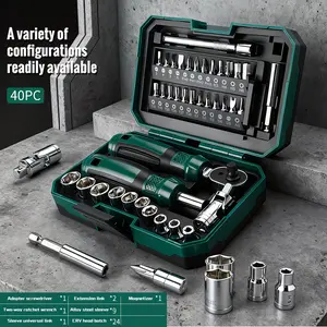 A 40-in-1 Ratchet Torque Wrench And Multi-functional Screwdriver Set, A Professional Maintenance Tool Set, Ratchet Wrench - Multi-functional Bicycle, Including Ratchet Wrench, Socket Head, And Scooter Maintenance Tool Set, A Great Choice For Gifting