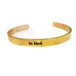 Be kind ...of a Bitch deep engraved cuff, by mar del pilar, sassy witty cuff adjustable in gold silver or rose color, water resistant
