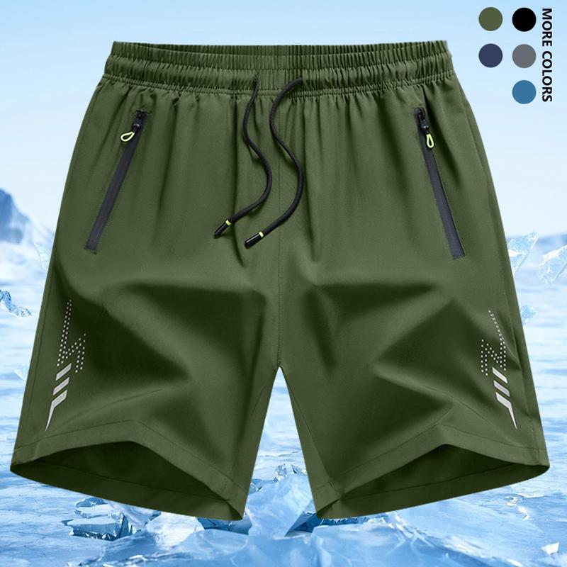 3pcs Men's Lightweight Casual Shorts - Elastic Waist with Adjustable Drawstring, Side Pockets, Breathable Fabric for Basketball, Running, Beach & Outdoor Sports - Athletic Shorts, Workout Gear, Regular Fit, Comfortable Fit, Gym Enthusiasts