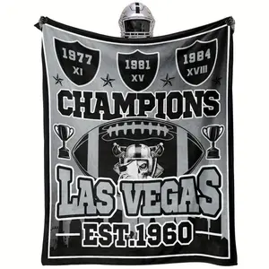 1pc Open 1 Las Vegas Blanket, Las Vegas Cover Blanket, Football Fan Gift, Football Gift, Football Lightweight Soft Fleece Blanket