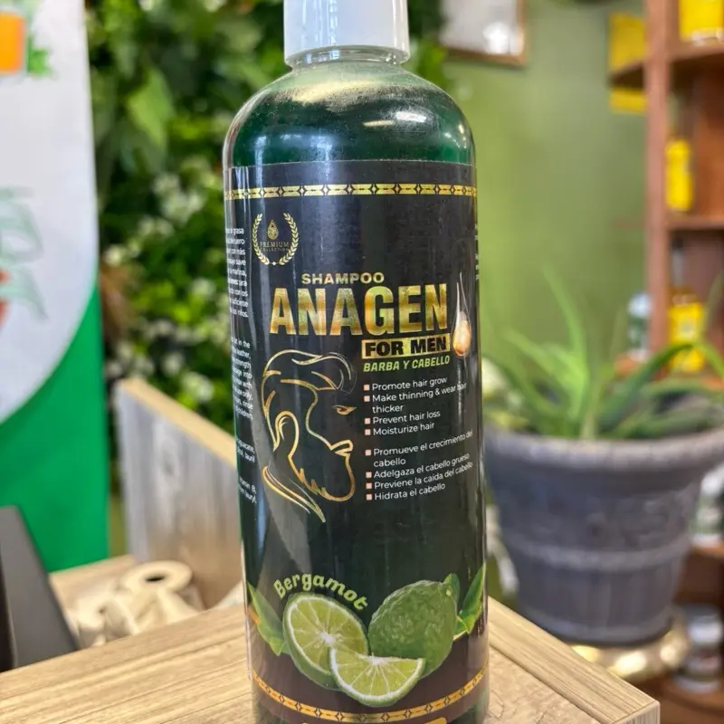 Anagen shampoo para estimular el crecimiento del cabello.
