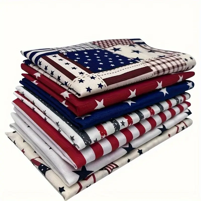 Obsessed-Worthy Patriotic Fabric Set! 5-Pack Star And Stripe Cotton Twill Cloth, Durable for Sewing, Quilting, 4Th of July Decor And All Patriotic Diys