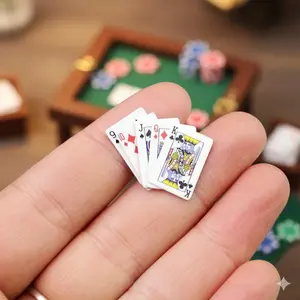 Mini Poker Set, Waterproof Playing Cards, Travel Card Games, Blind Box Collectibles, Icebreaker Party Games, Portable Tabletop Fun for Camping & Dorms. Magic Trick Cards, Non-Slip Deck, Surprise Edition Gift for Adults & Teens.