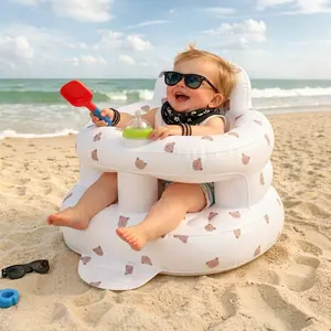 Upgraded Inflatable Baby Seat for Babies 3-36 Months Ergonomic Design with Built-in Air Pump Baby-Safe Durable PVC Material Non-Slip Base for Stability