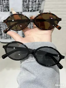 2 Pairs Retro Oval Summer Sunglasses Uv400 Sun Protection, Perfect for Market, Vacation, Vintage Style, Ideal Gift Choice, Sunglasses Set
