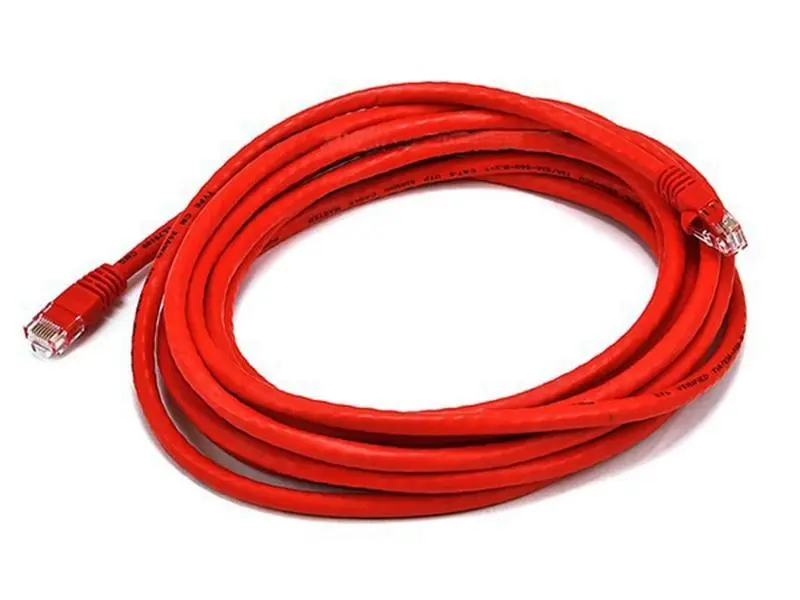 Monoprice 2147 Cat5e 24AWG UTP Ethernet Network Cable - 14 ft., Red