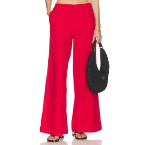 NIA x REVOLVE Eyelet Pant in Red