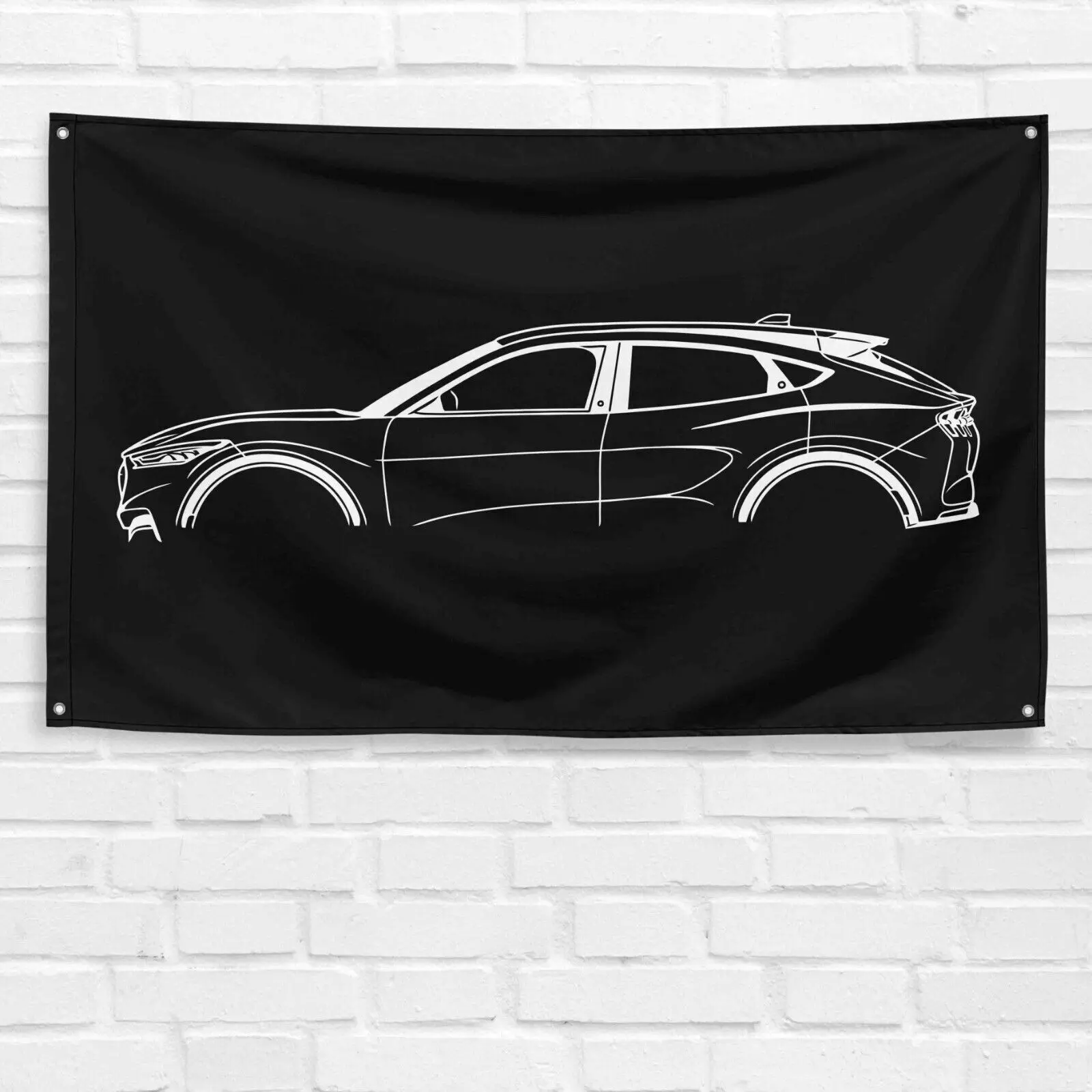 Unbranded & Handmade 3x5 ft 2022 Mustang Mach-E Flag, Home & Festive Party Supplies Backdrop/Banner, Decor for Mustang Fans, Ideal Grandpa-Dad Gift, Decorative, Motor Vehicles, Indoor, Party Decor