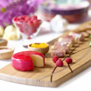 Totally Bamboo Del Mar Extra-Large Charcuterie Board, 30" x 8-1/2" - Grazing Board for Serving Cheese, Meat, Crackers & More
