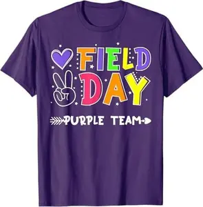 Field Day PurpleTeam Funny For Teacher Kids Field Day Games T-Shirt
