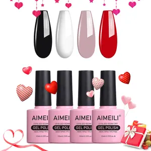 Classic Nude Black Red White Color Gel Set (SET4-19)