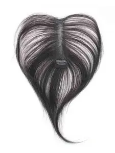 Women's Hair Topper Premium Human Hair Frontal, Handmade Durable Straight Hairpiece, Natural Hairline, Full Crochet, Volume Enhancing Short Wig, Straight Hair Toppers