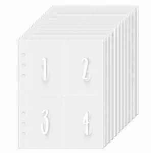 100 Envelopes Money Saving Challenge A5 Binder Inserts for A5 6-Ring Savings Binder, Pre-Printed 1-100 Cash Stuffing Envelopes Money Pouches Planner Inserts Clear Sleeves for Cash, 25 Sheets