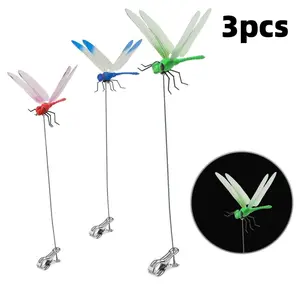 3D Dragonfly Garden Decoration，  Outdoor Dragonfly Rod Clip, GardenMetal Dragonfly Clip。,Creative Home Accessories,A garden birdand flying insect dispersal device suitable forindoor and outdoor gardens，