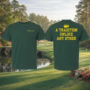 Forest Green Colors Masters Golf Shirt – A Tradition Unlike Any Other Tee – Distressed Augusta Graphic