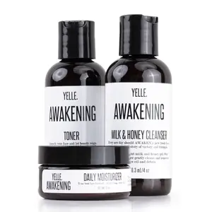 YELLE. Awakening Essential 3 Piece System - Toner & Cleanser for Daily Hydration - 50 ml each, 8.3 fl oz Total - Apricot
