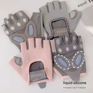 Women's Half Finger Gym Gloves Summer Anti Slip Anti Blister for Yoga Pilates Dumbbells Kettlebells Outdoor Cycling Workout