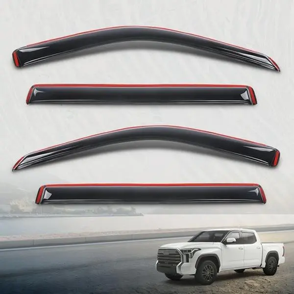 Fit For 2022-2026 Toyota Tundra CrewMax Cab Rain Guards Window Visors Deflectors