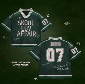 Bangtan Boys 07 Retro School Era Jersey | ARMY Concert Outfit | Boxy Mesh Football Shirt