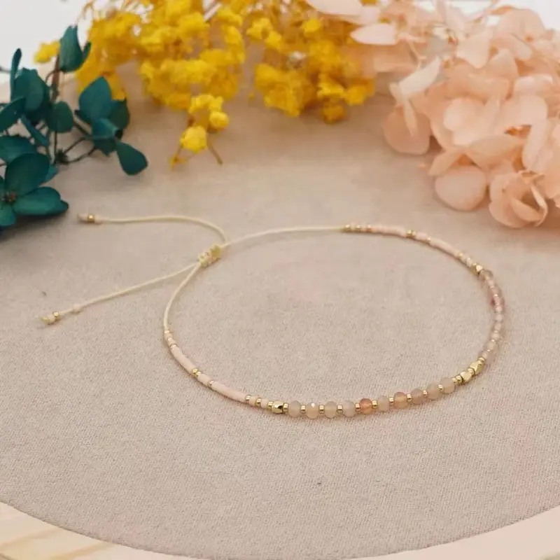 Pink Aura Gold plated Bracelet