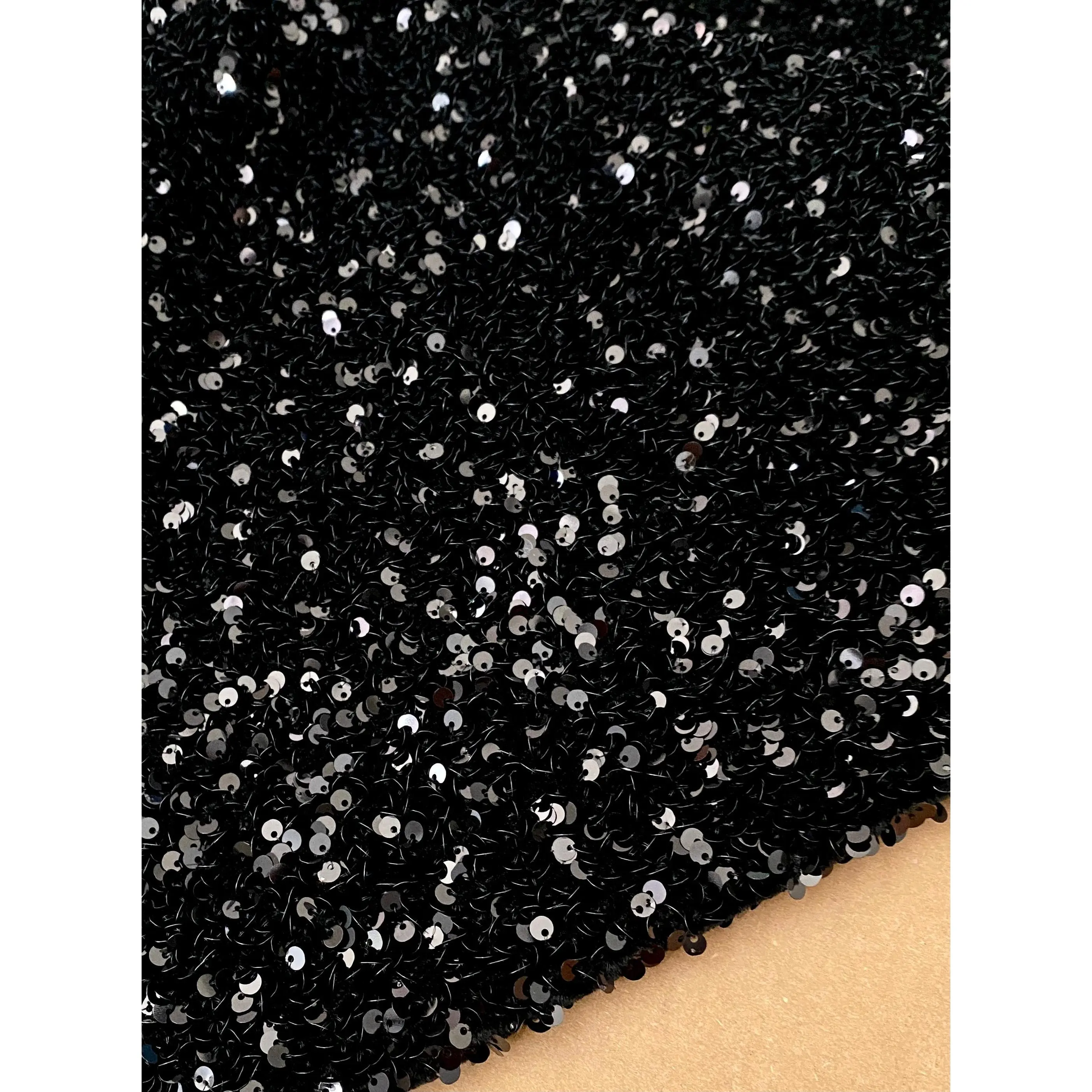 Black Sequin on Velvet
