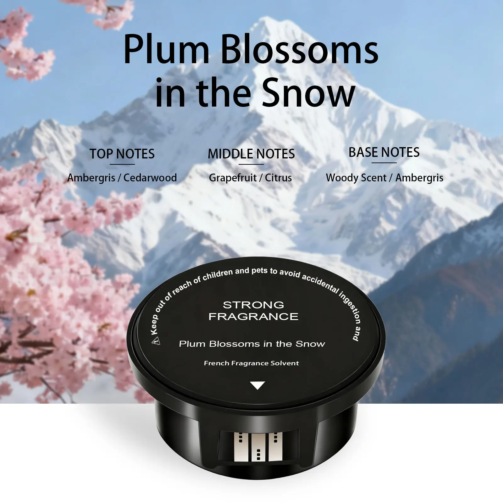 ABMG Aromatherapy Refill Cartridge - Premium Forest & Cherry Blossom Fragrance Disc, Long-Lasting, Compatible with ABMG Car Diffusers for Home & Office Freshness