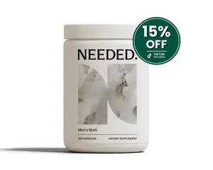 NEEDED Men’s Multivitamin Supplement – 25 Nutrients for Energy, Immune Support & Fertility