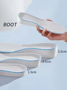 Invisible Height Increase Insoles 15/25/35mm Breathable Soft Cushion Fits Sneakers Dress Shoes & Casual Shoes