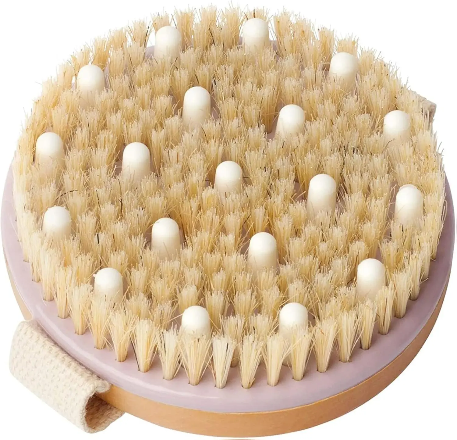MainBasics Dry Brushing Body Brush for Lymphatic Drainage & Cellulite with Exfoliating Natural Boar Bristles for Flawless Skin Care