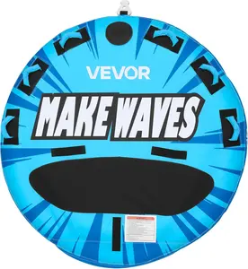 TIKTOK's #1 SHOP, presents the - VEVOR Towable Tubes for Boating, 1-4 Riders Inflatable Boat Tubes & Towables, 340-680 lbs Capacity, Multiple Sizes with Full Nylon Cover, Padded/EVA Handles, Fins & Safety Valve (Multi-Option), Anti-Slip Pad, Max Weight Ca