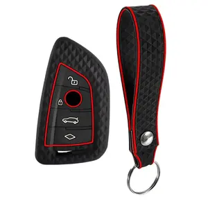 Silicone Remote Car Key Cover Keychain Key Case Car Key Protector Car Key Holder Car Key Accessory For BMW X1 X3 X4 X5 X6 Series 1 2 3 5 7 G20 G02 G05 G31 G23 F34 F15 F40 IX3