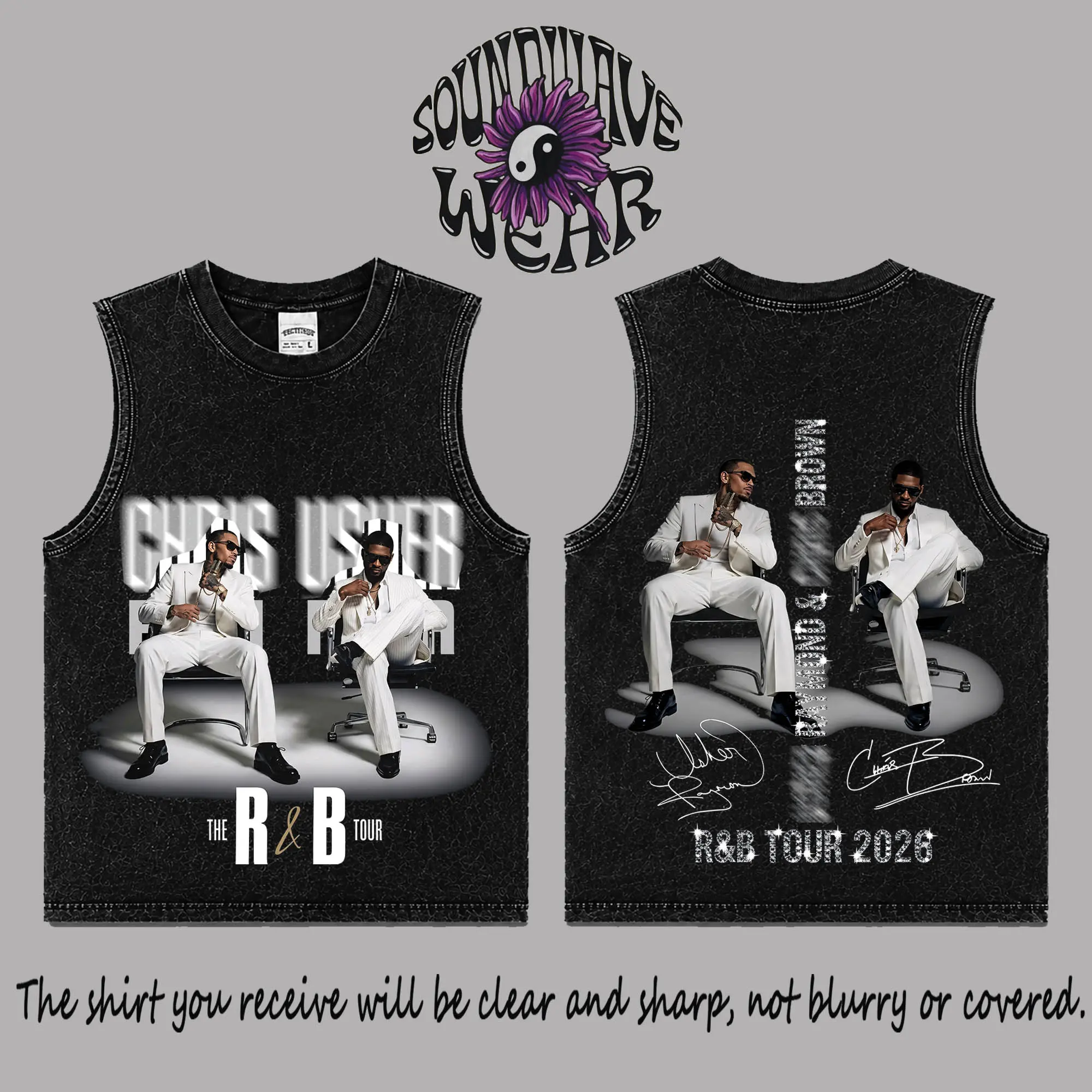 [SWW] The R&B Tour 2026: Raymond & Brown #20 Premium Acid Washed 100% T-Shirt, R&B Music Duo Graphic Tee, Urban Hip Hop Soul Streetwear Shirt, Concert Tour Merch, Gift for R&B Fans, Vintage Music Te
