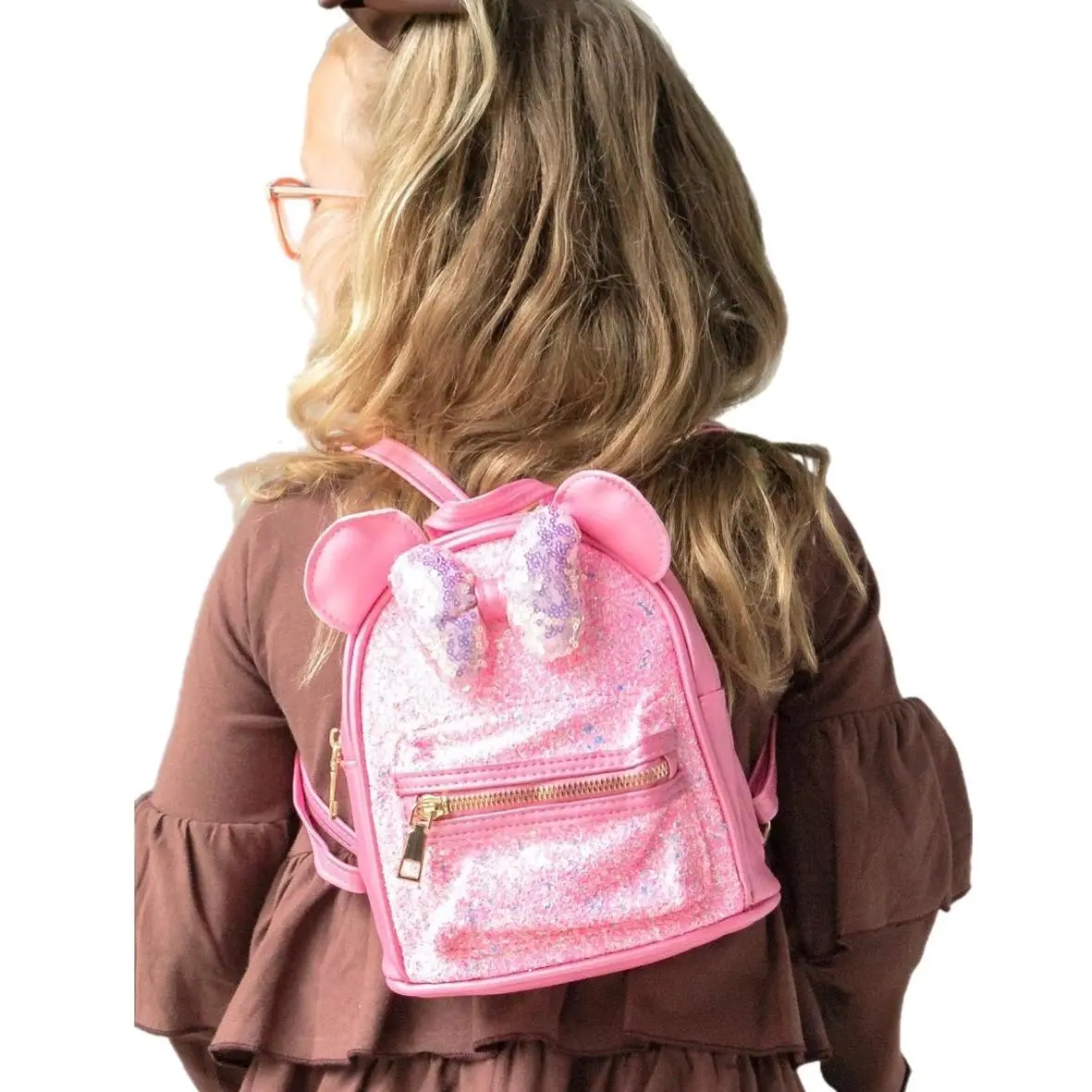 Pink Sparkle Mouse Backpack
