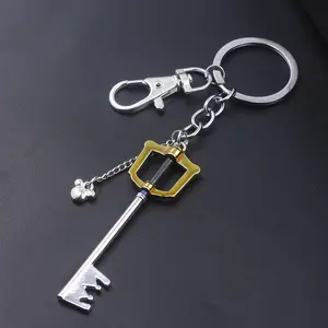 Game Kingdom Hearts Sora Key Keychain Keyblade Weapon Model Removable Metal Keyring Men Car Women Bag Accessories Jewelry