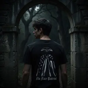 No Face Patriot Black T-Shirt | Official Logo Tee | Faceless Patriot Merch