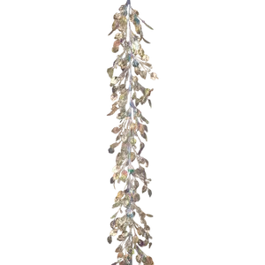 72-Inch (6-Foot) Holographic Holiday Garland with Jewels
