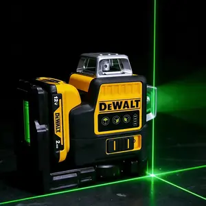 DEWALT DW089 Green Beam Laser Level | 12V 2.0Ah  Battery, Self-Leveling, | Professional Layout Tool for Construction, Tile & Renovation