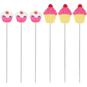 6pcs 2 Style Stainless Steel Reusable Cake Tester Stick Professional Kitchen Baking Tools for Baking Doneness Cupcakes Muffins Bread & Brownies