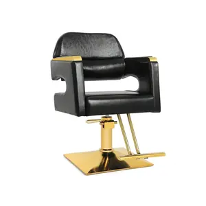 Sports season  Artist Hand Golden Base Salon Chair With Heavy Duty Hydraulic Pump 360 Degrees Rolling Swivel Spa Beauty Equipment For Hair Stylist Max Load Weight 330 Lbs Strength training