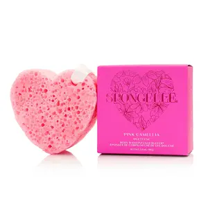 Pink Camellia Heart Body Wash Infused Buffer