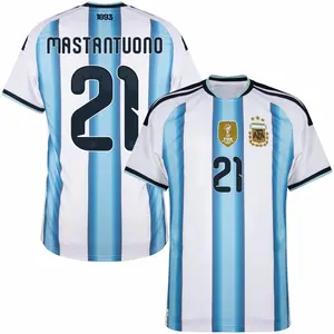 Franco Mastantuono 20 Argentina 2026 Home Jersey, Men's Argentina Franco Mastantuono #20 White Blue Home Jersey
