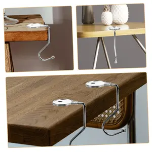 5 Bag Hooks for Table, Desk Organizer, Wallet Holder, Clothes Hanger, Easy Install Living Room Office Accessories