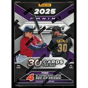 2025 Panini Prizm Baseball 6-Pack Hobby Trading Card Blaster Box (Find 4 Exclusive Ice Parallels Per Box)